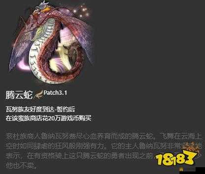 FF14全新睿智猎鹰坐骑震撼登场，助你翱翔天际解锁终极飞行梦想